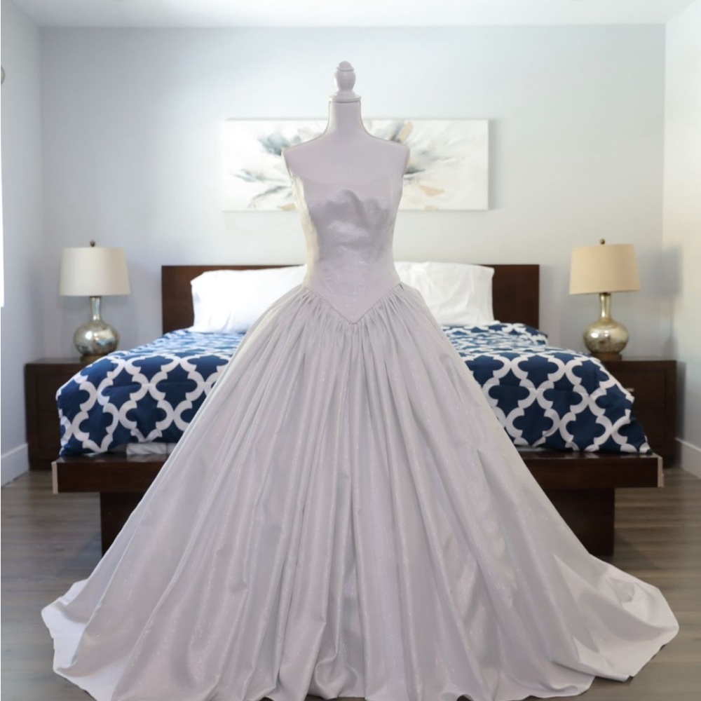 Custom made wedding dress.